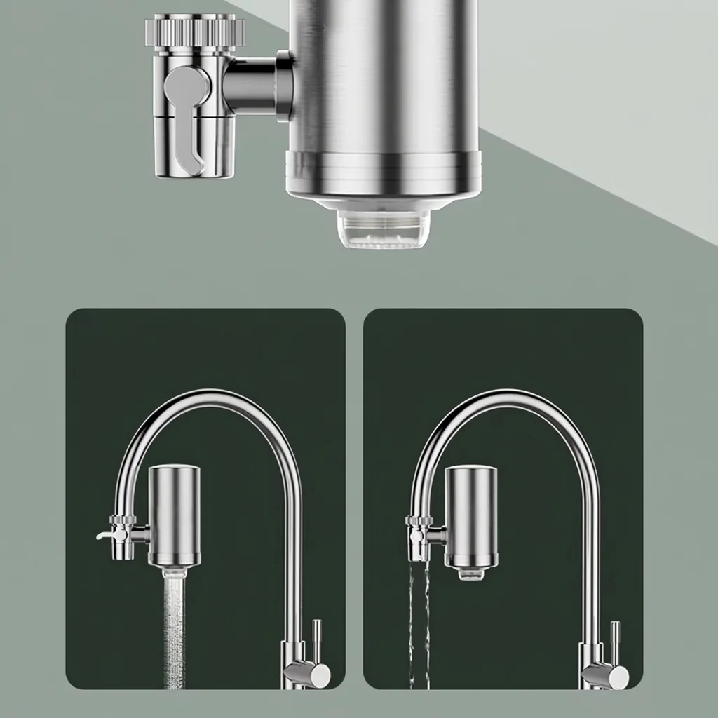Les deux positions : eau filtrée ou eau directe